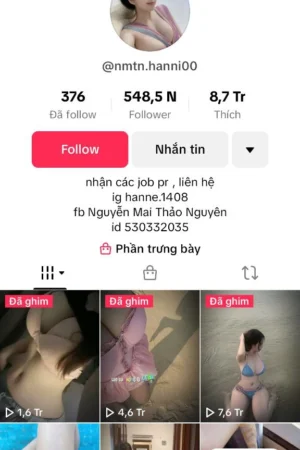 Em Hani idol tiktok lộ clip show hàng